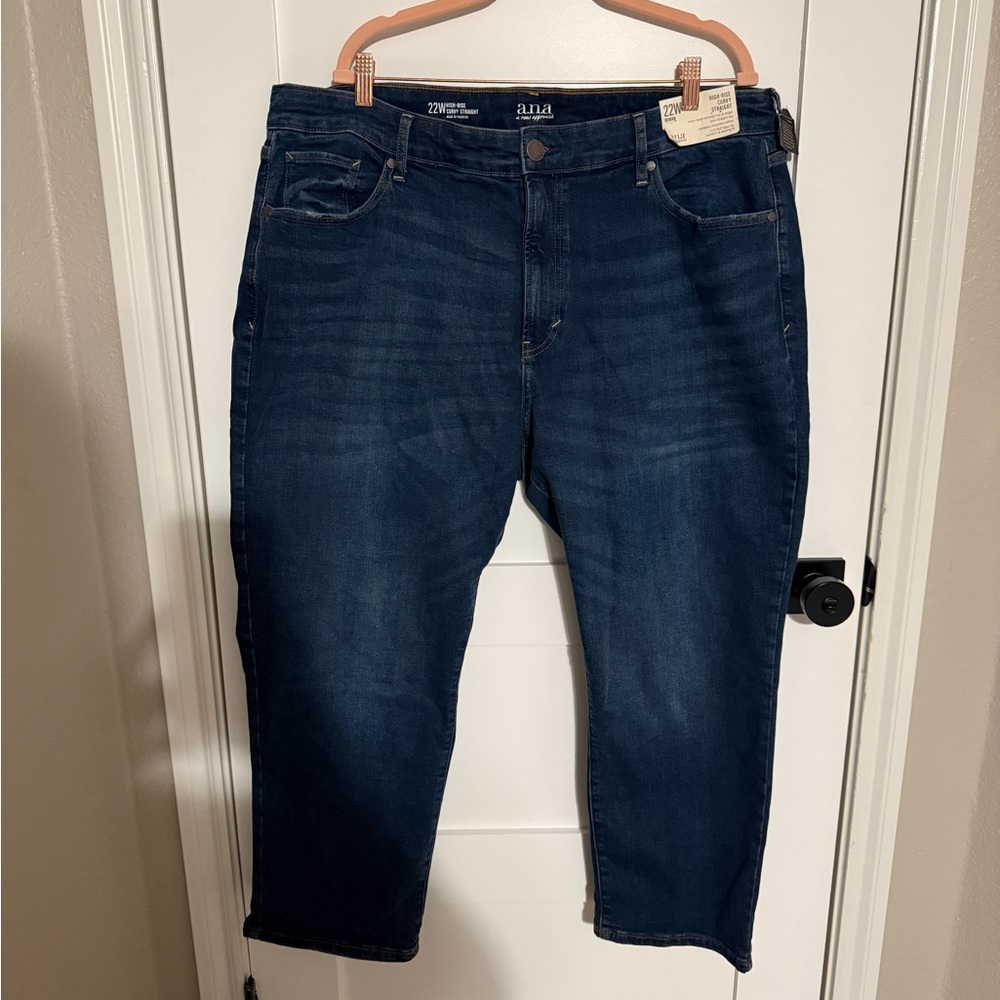 a.n.a Blue Relaxed Jeans with Subtle Fading